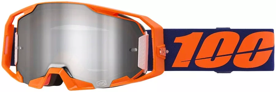 100% ARmatic Goggles - Neon Orange Mirror Silver Flash Lens