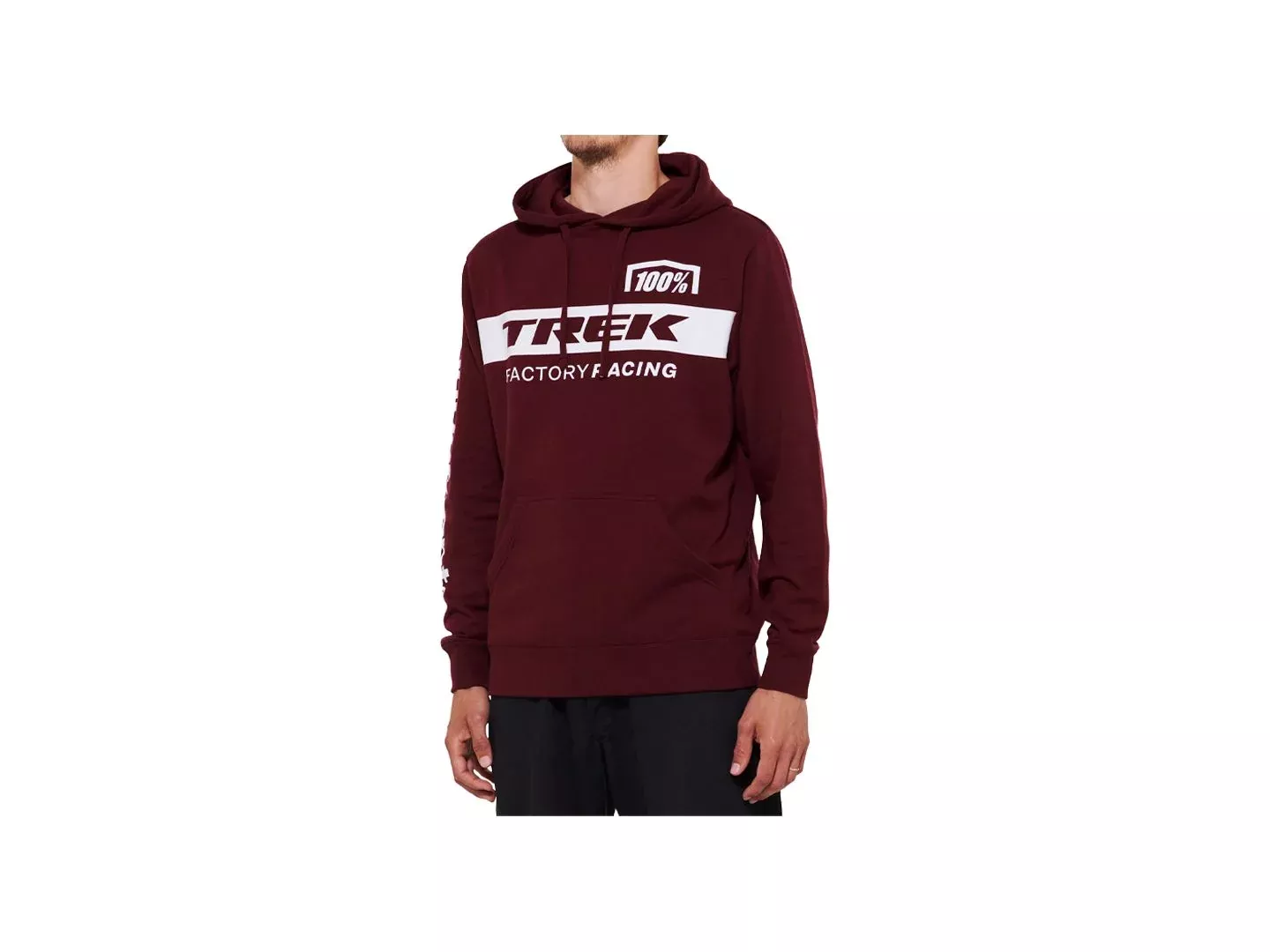 100 TFR Hoodie Medium Dark Red Shirt