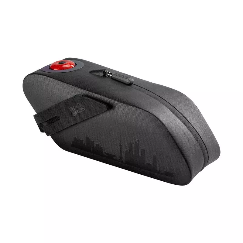 100% Waterproof Bike Saddle Bag with Light - 0.8L