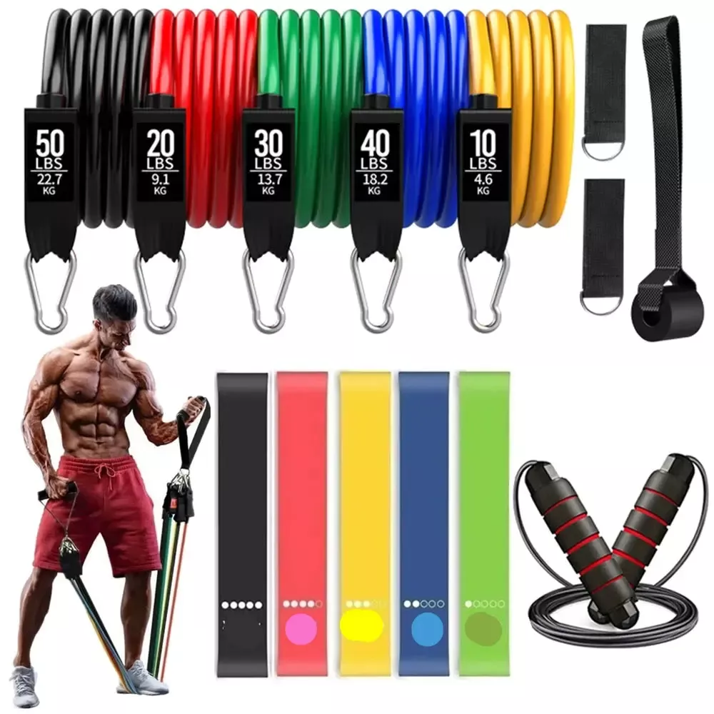 150lb Resistance Band Set for Home Workouts