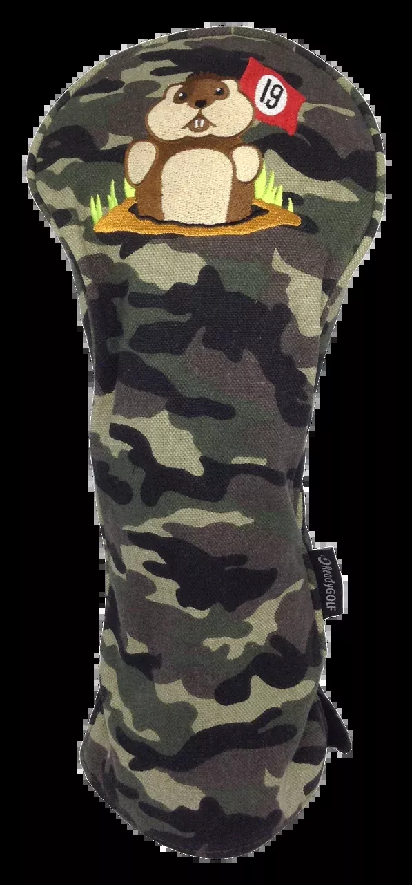 19th Hole Dancing Gopher Camo Embroidered Driver Headcover by ReadyGOLF