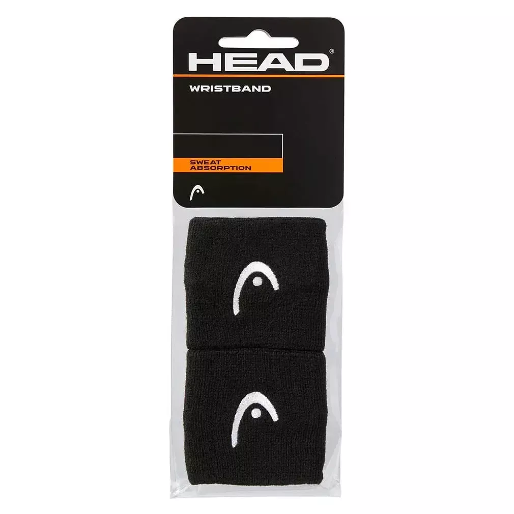2.5 Inch Tennis Wristband 2 Pack Black