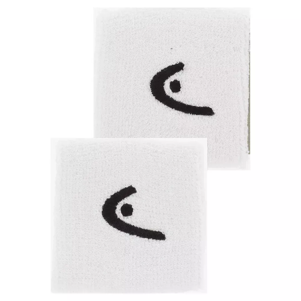 2.5 Inch Tennis Wristband 2 Pack White