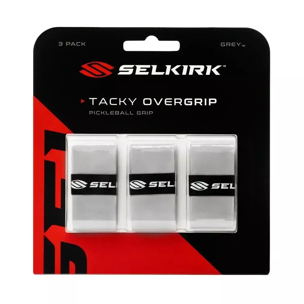 3-Pack Tacky Pickleball Overgrips Gray
