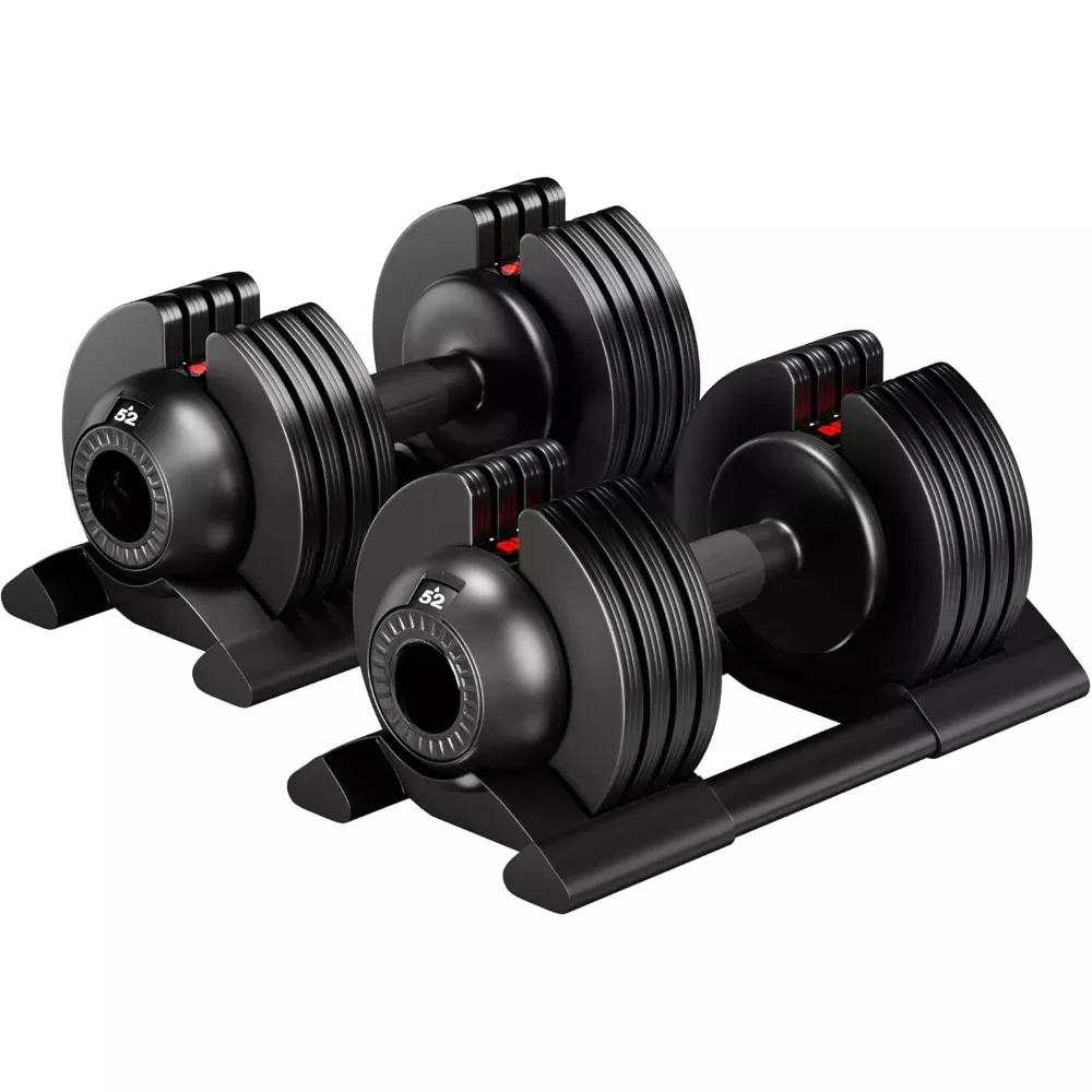 52lb Adjustable Dumbbell Home Gym Workout Set