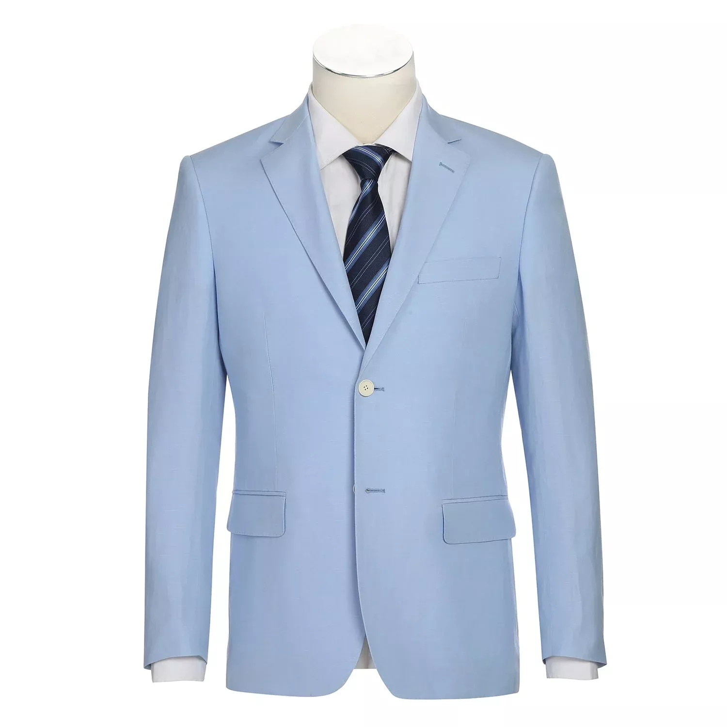 611-5 Men's New Slim Fit Checked Linen Suits