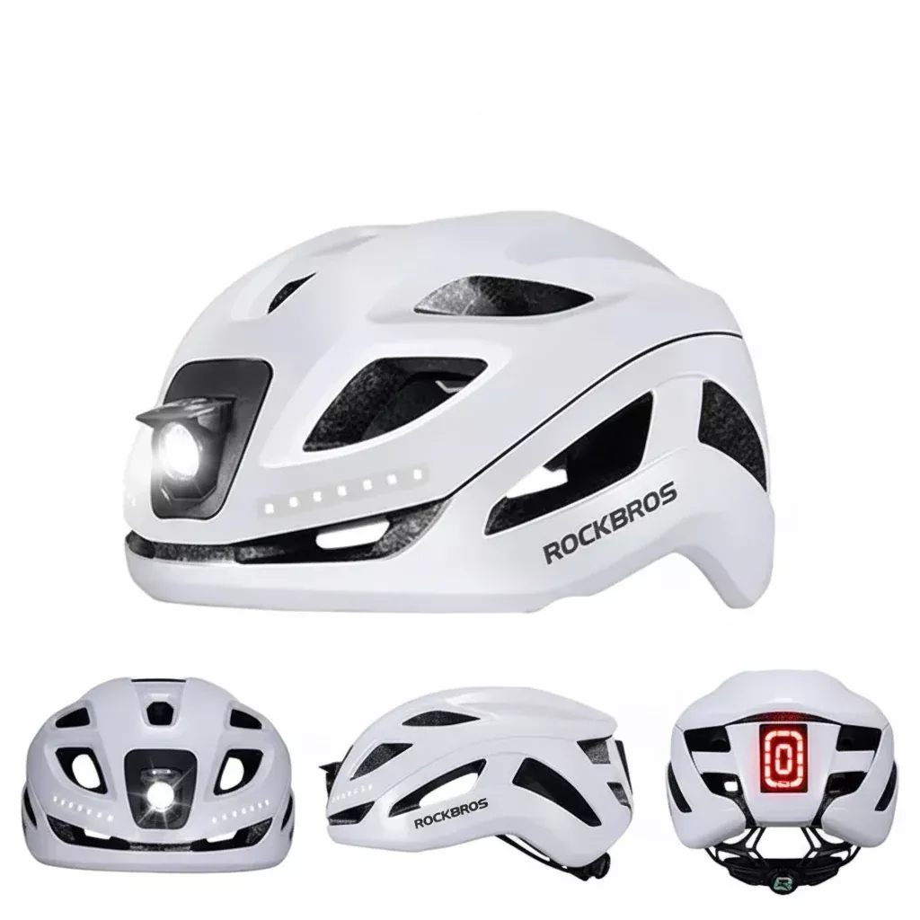 Adjustable Cycling Helmet with Rechargeable Type-C Safety Light