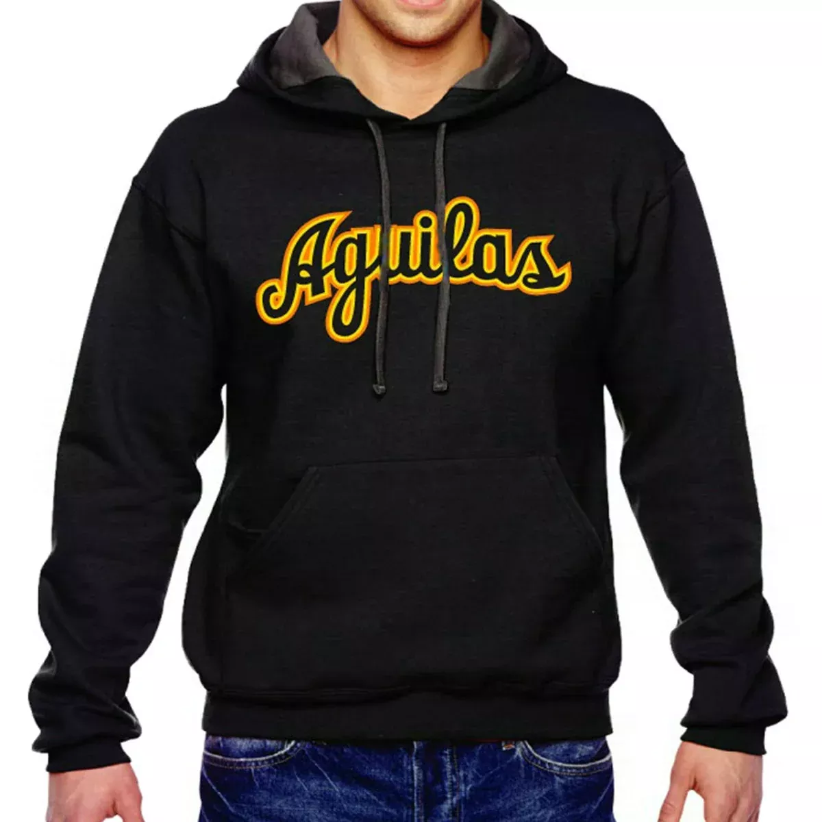 Aguilas Cibaeñas Cursive letters and Black Hooded