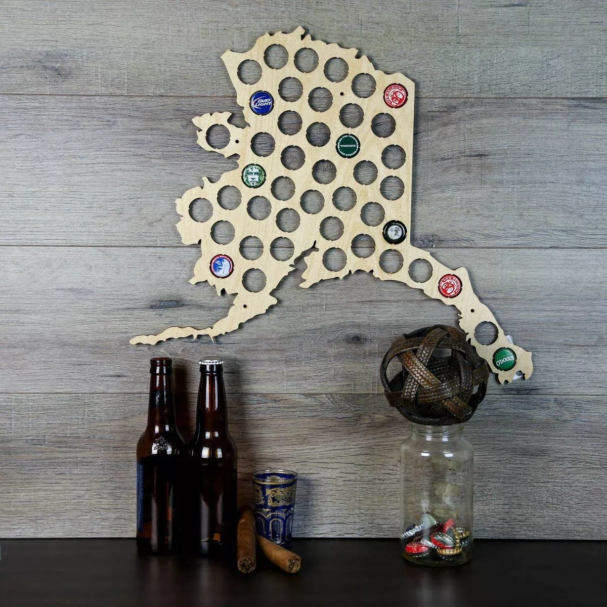 Alaska Beer Cap Map