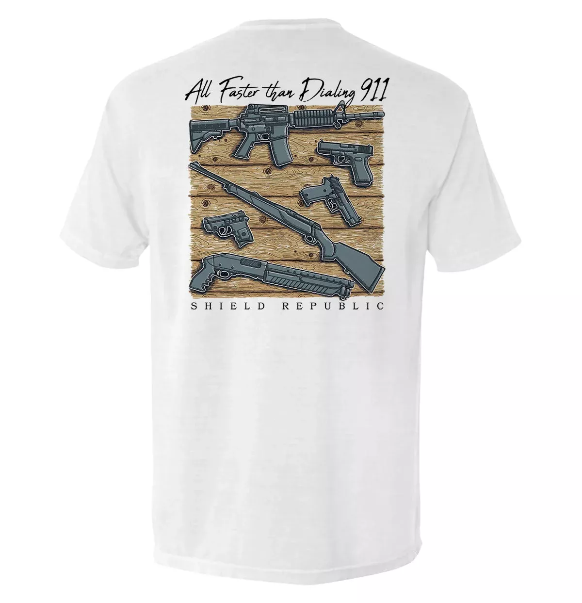 All Faster than Dialing 911 Pocket Tee