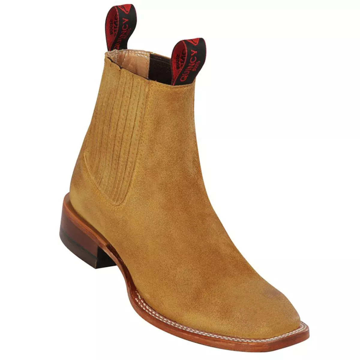Ankle Square Toe Boots Vintage Tan
