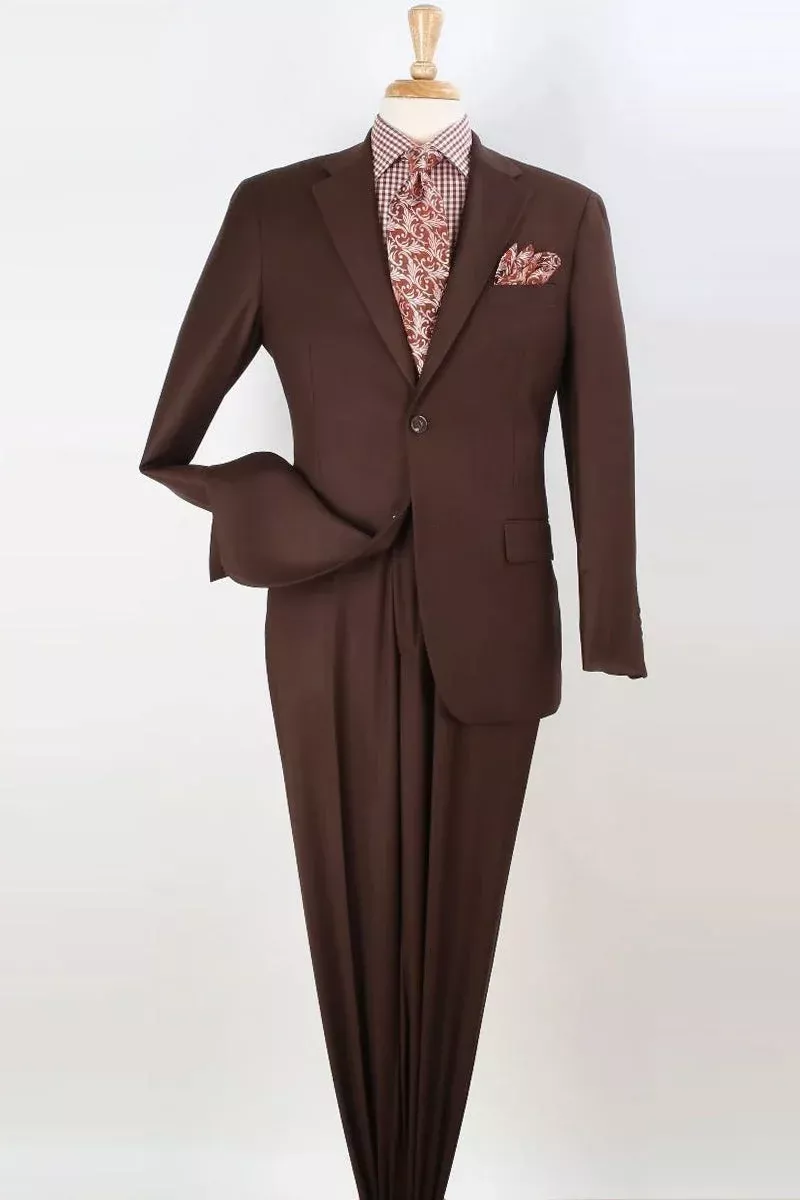 Apollo King Brown Modern Fit 2-Piece Suit