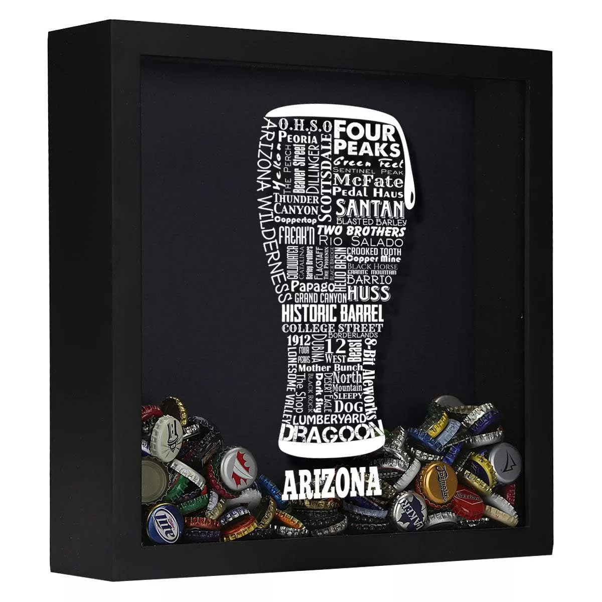 Arizona Beer Typography Shadow Box