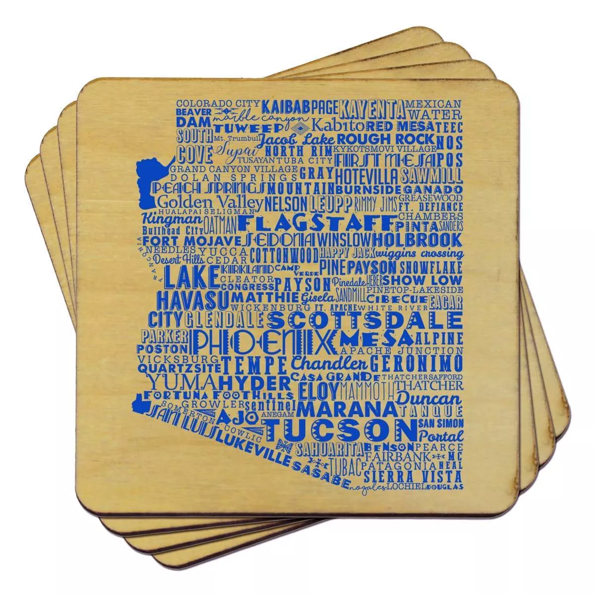 Arizona State Typography Coaster