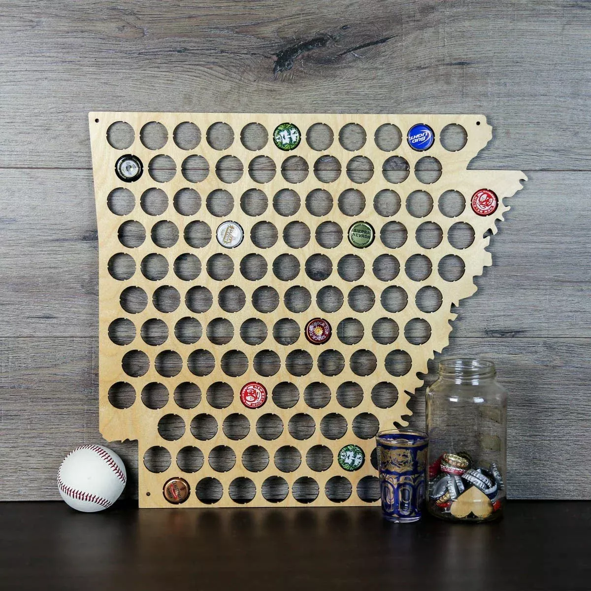 Arkansas Beer Cap Map