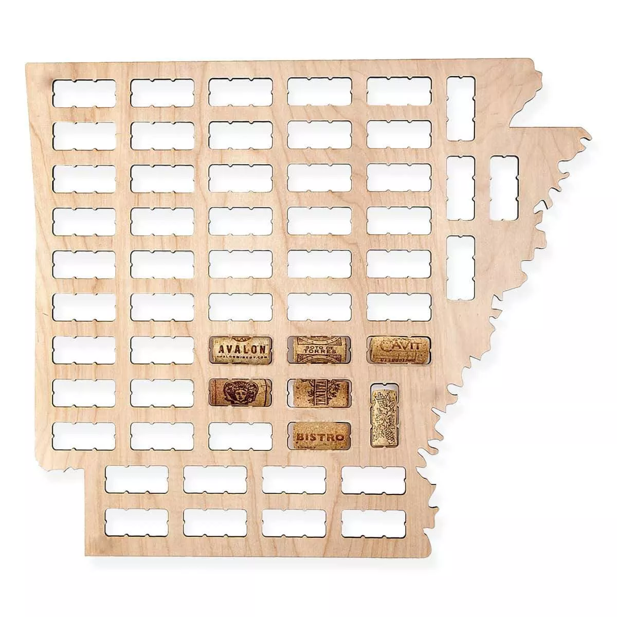 Arkansas Wine Cork Map