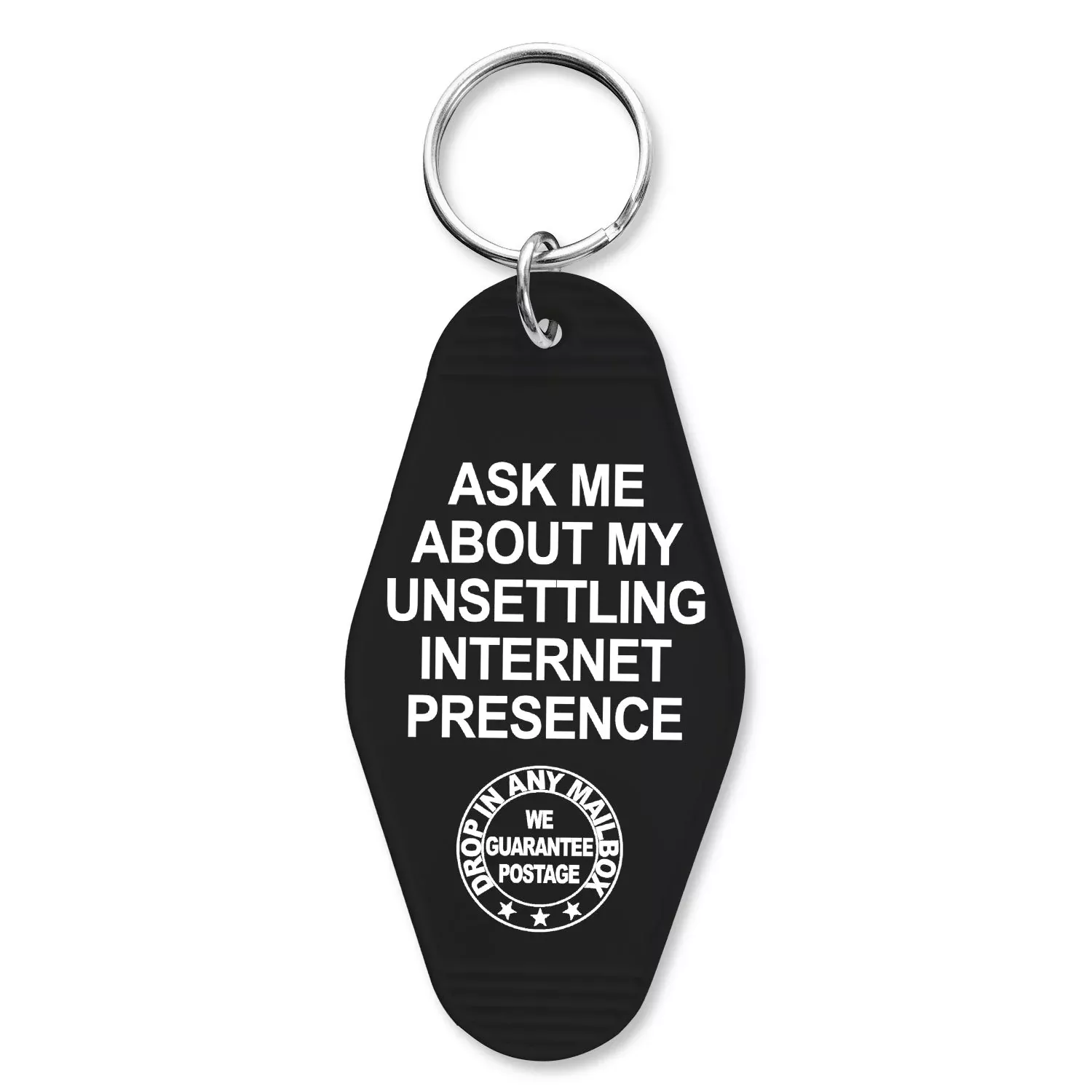 Ask Me About My Unsettling Internet Presence Room Keychain
