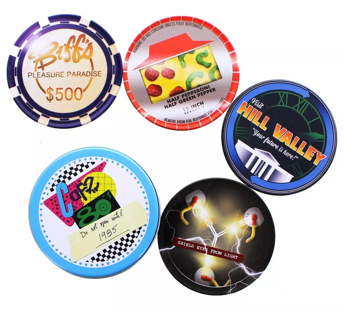 Back To the Future Cafe 80's 4-Piece Coaster Set