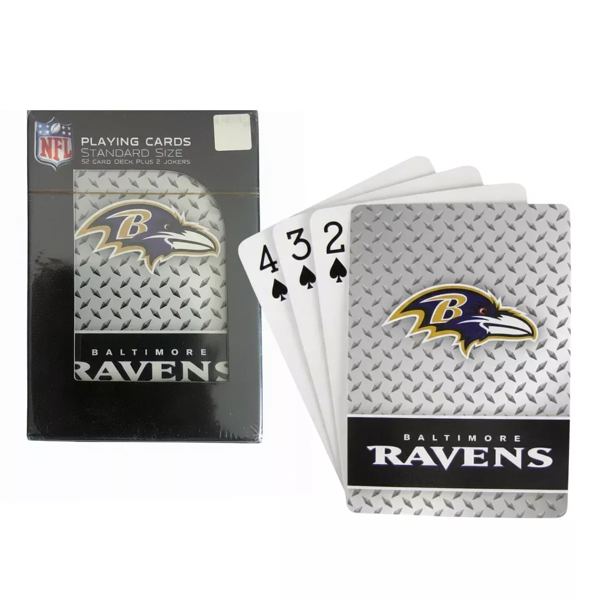 Baltimore Ravens NFL Diamond Plate Playing Cards