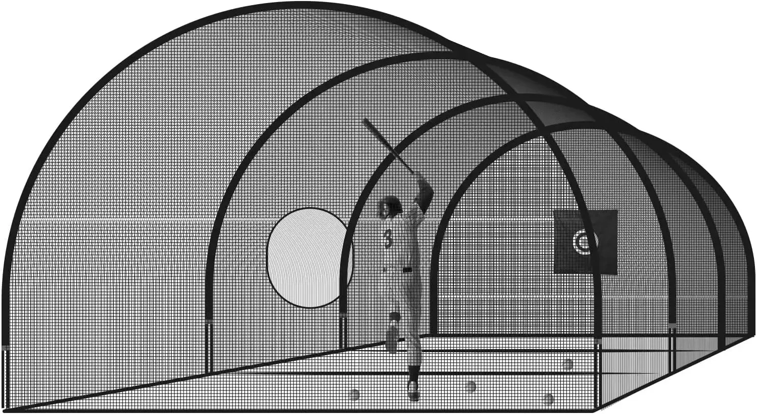 Baseball & Softball Hitting Cage Net and Frame
