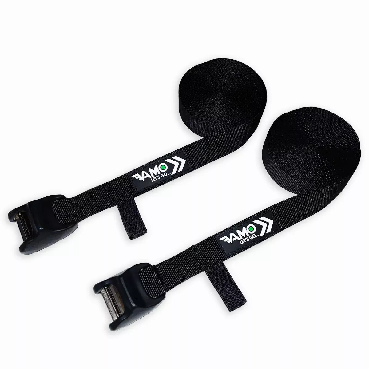 Basic 15' & 10' Tie Down Straps with Silicone Buckle Covers