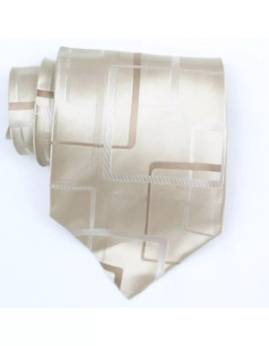 Beige Square Neck Tie