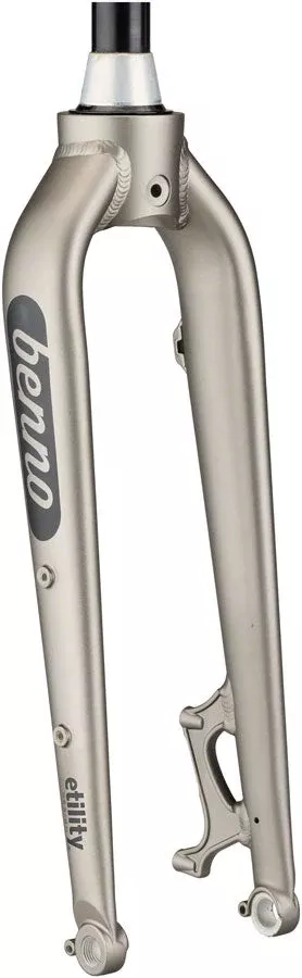 Benno Boost Replacement Fork - Aluminum 2022+ Thru-Axle 24" Post Mount Titanium Gray