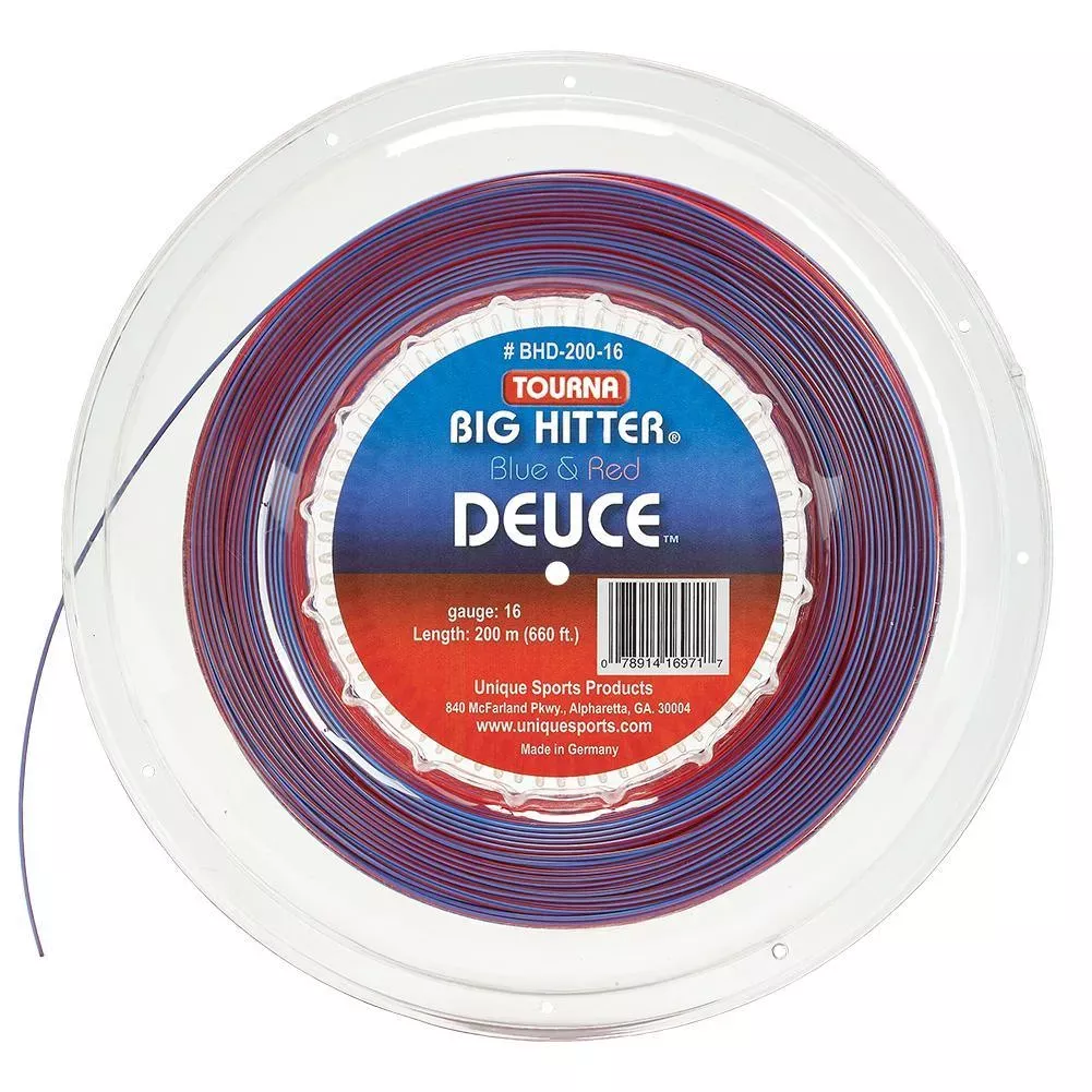 Big Hitter Deuce Tennis String Reel Blue and Red
