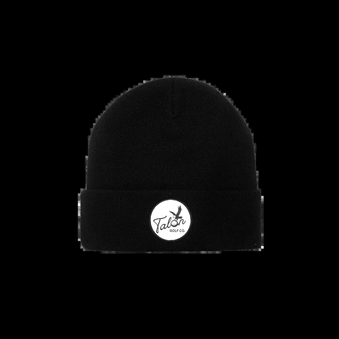 Black Beanie w/ Script Logo