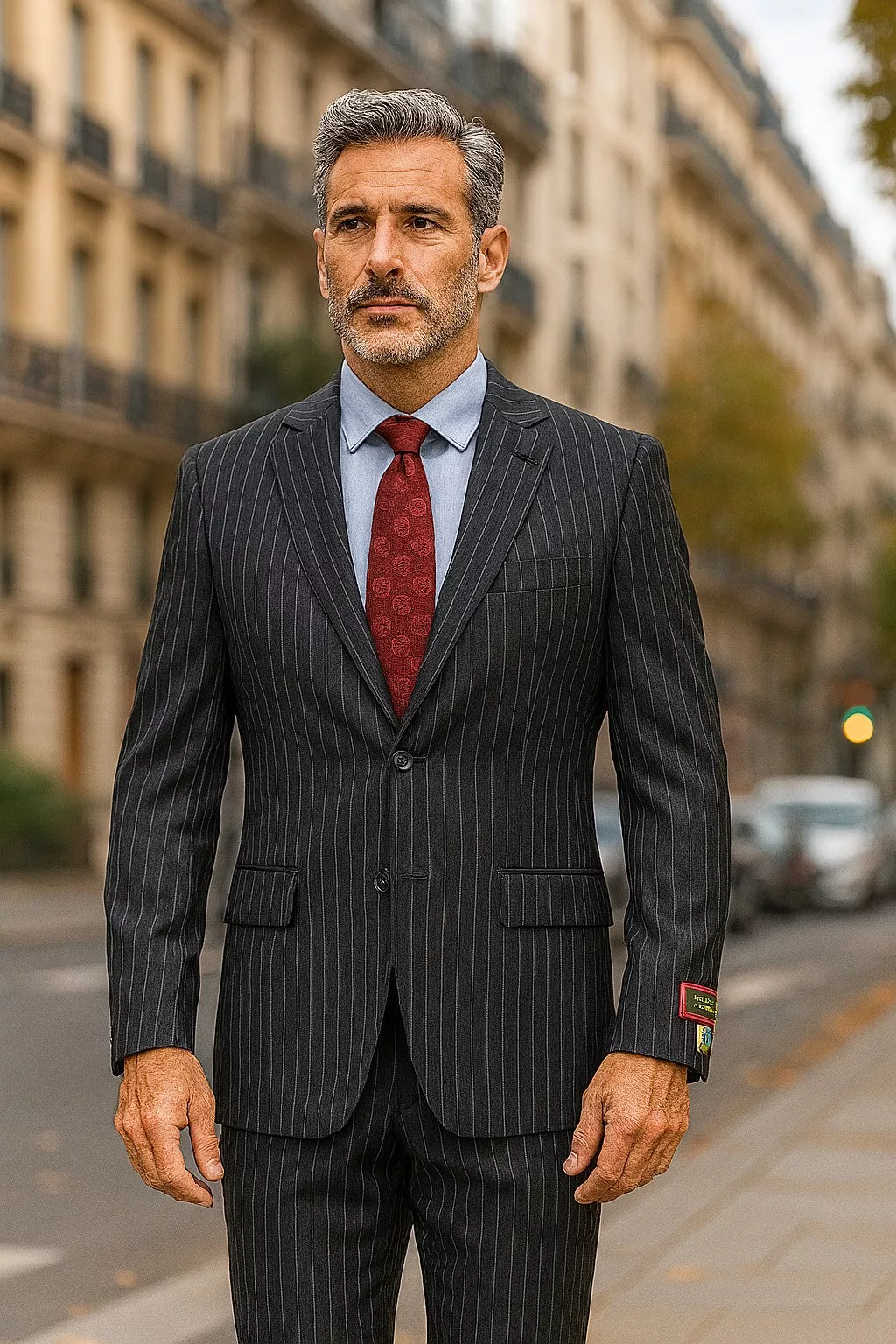 Black Pinstripe Bold Bold Chalk Stripe Pinstripe Suit