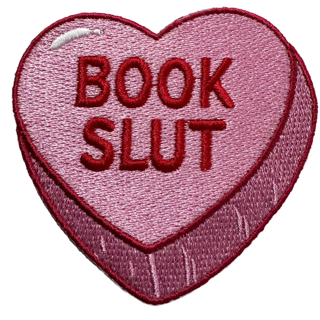 Book Slut Candy Heart Patch