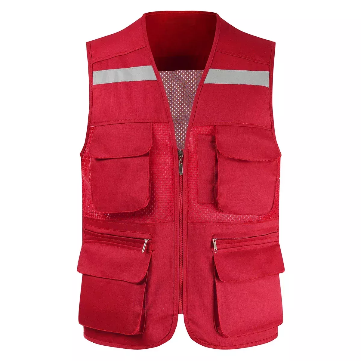 Breathable Mesh Fishing Vest with Multiple Pockets