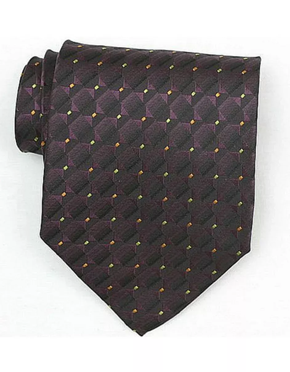 Burgundy Square Neck Tie