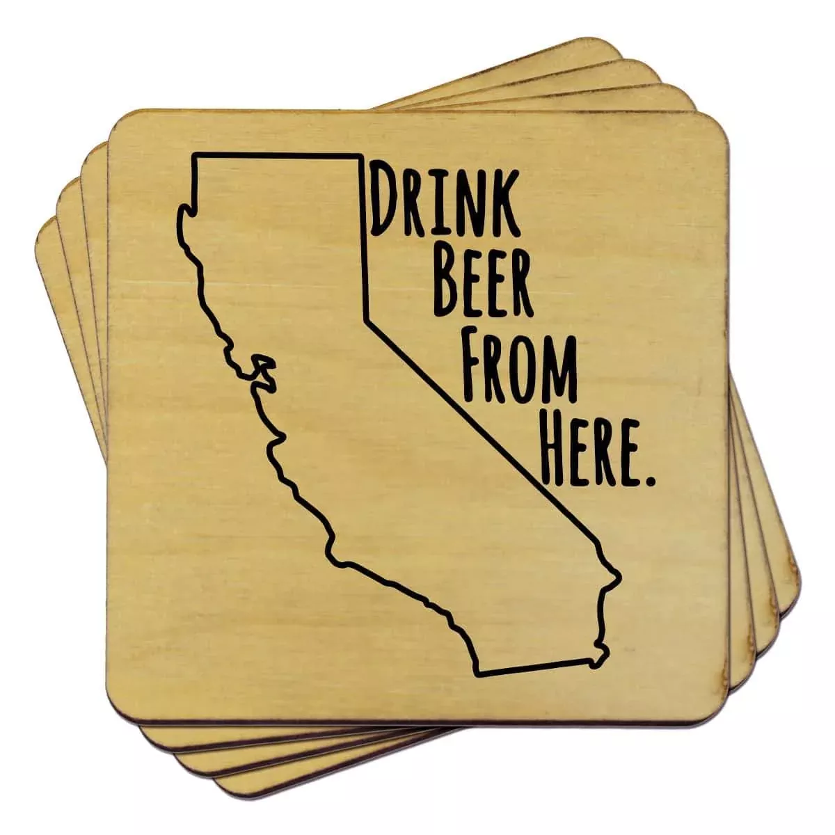 California Drink Beer From Here Coasters