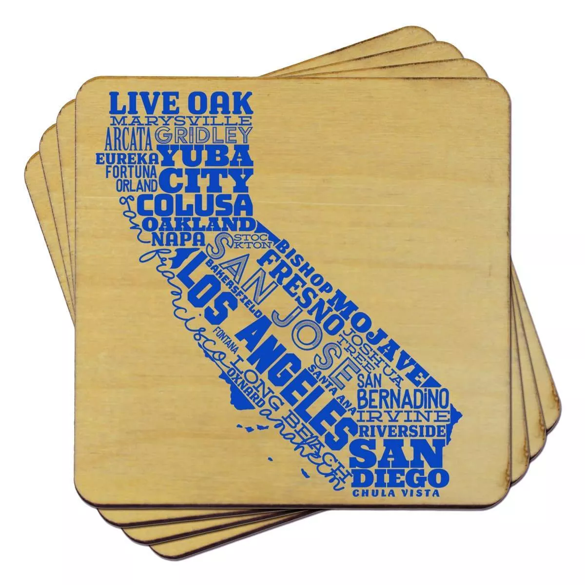 California State Typography Coaster
