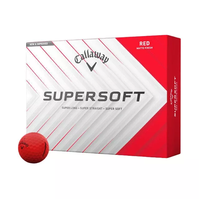 Callaway Supersoft Matte Red 2025 Golf Balls