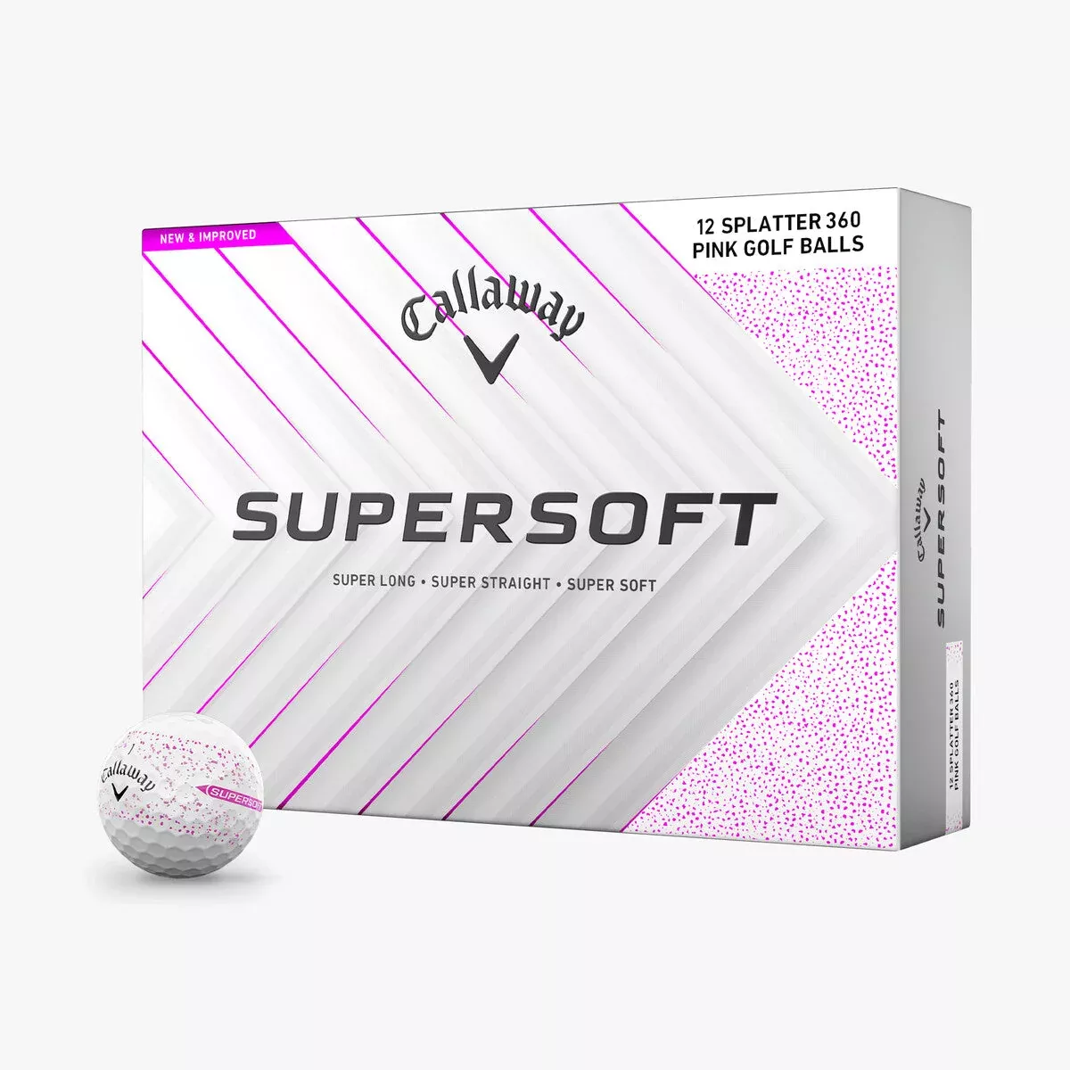 Callaway Supersoft Splatter 360 Pink 2025 Golf Balls