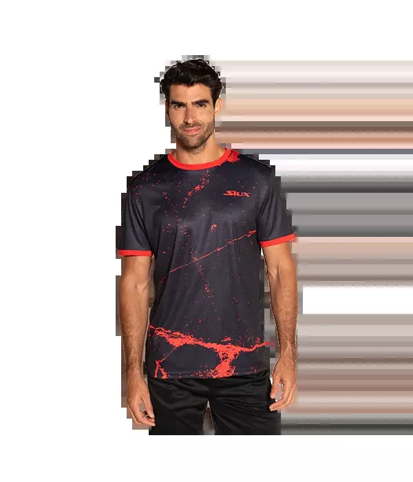 Camiseta Siux Splash Negra/roja 2025