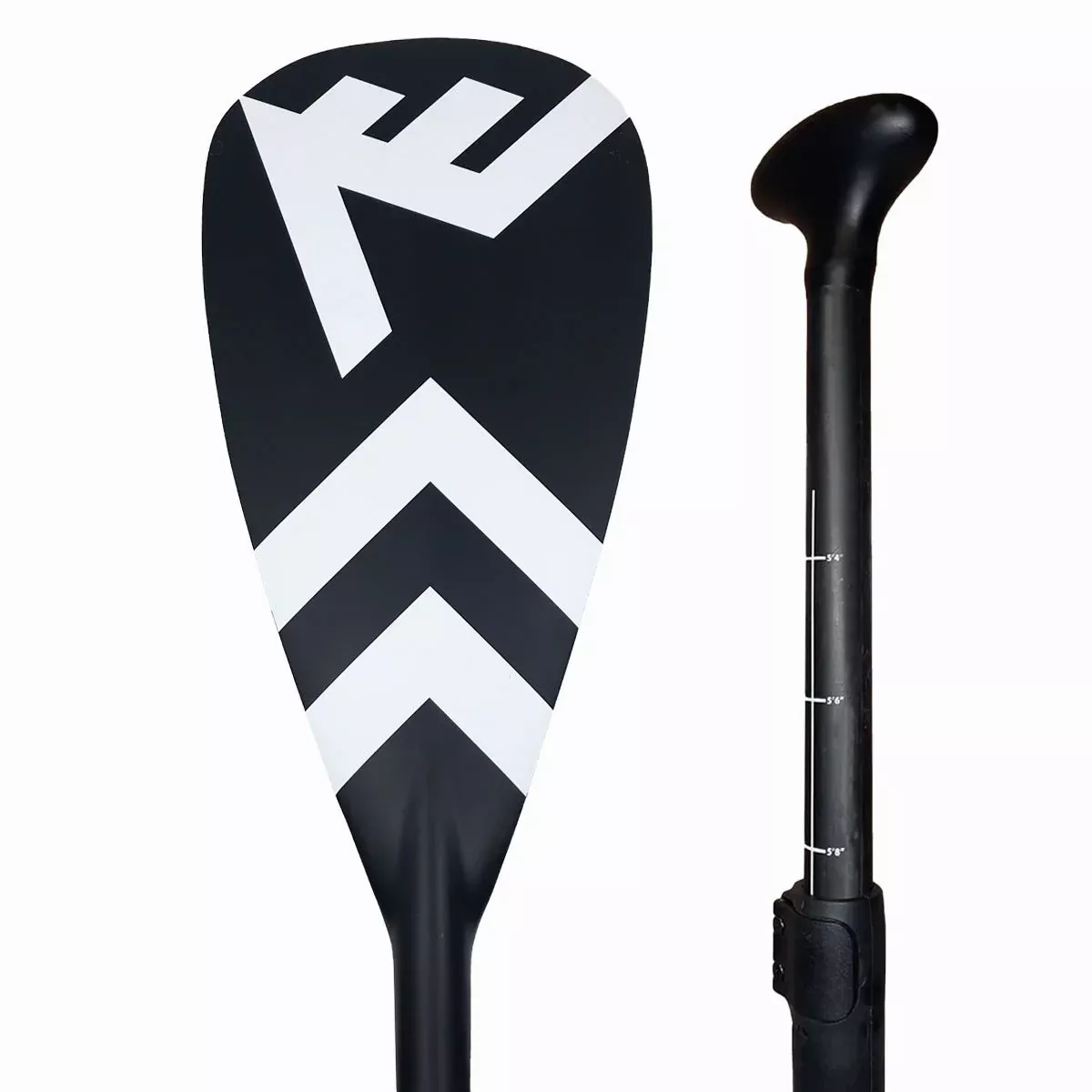 Carbon-Fiberglass Adjustable Paddle with ABS Edge- Black