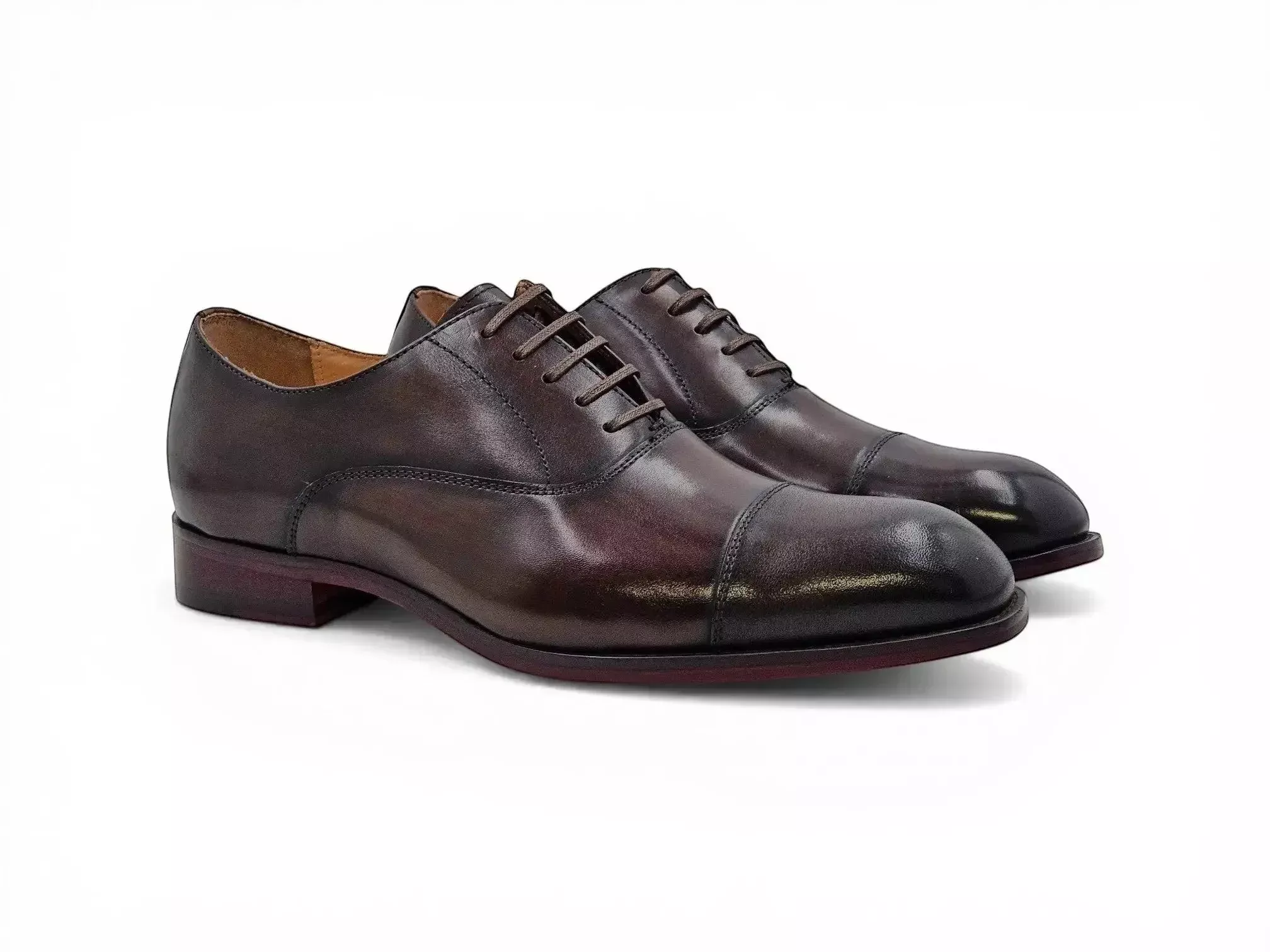 Carrucci Avon Cap Toe Oxford in Leather Sole