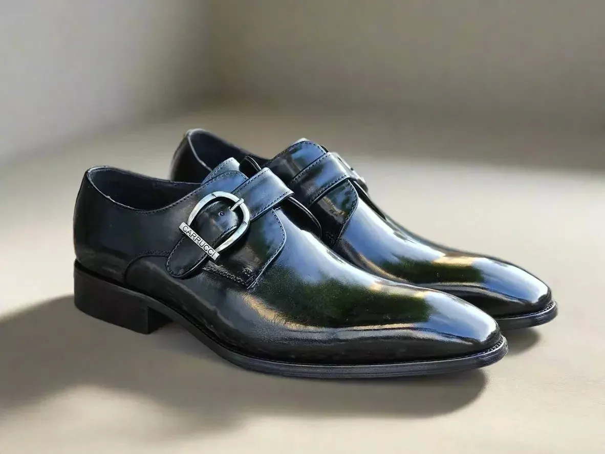 Carrucci Signature Buckle Monk Strap Shoe