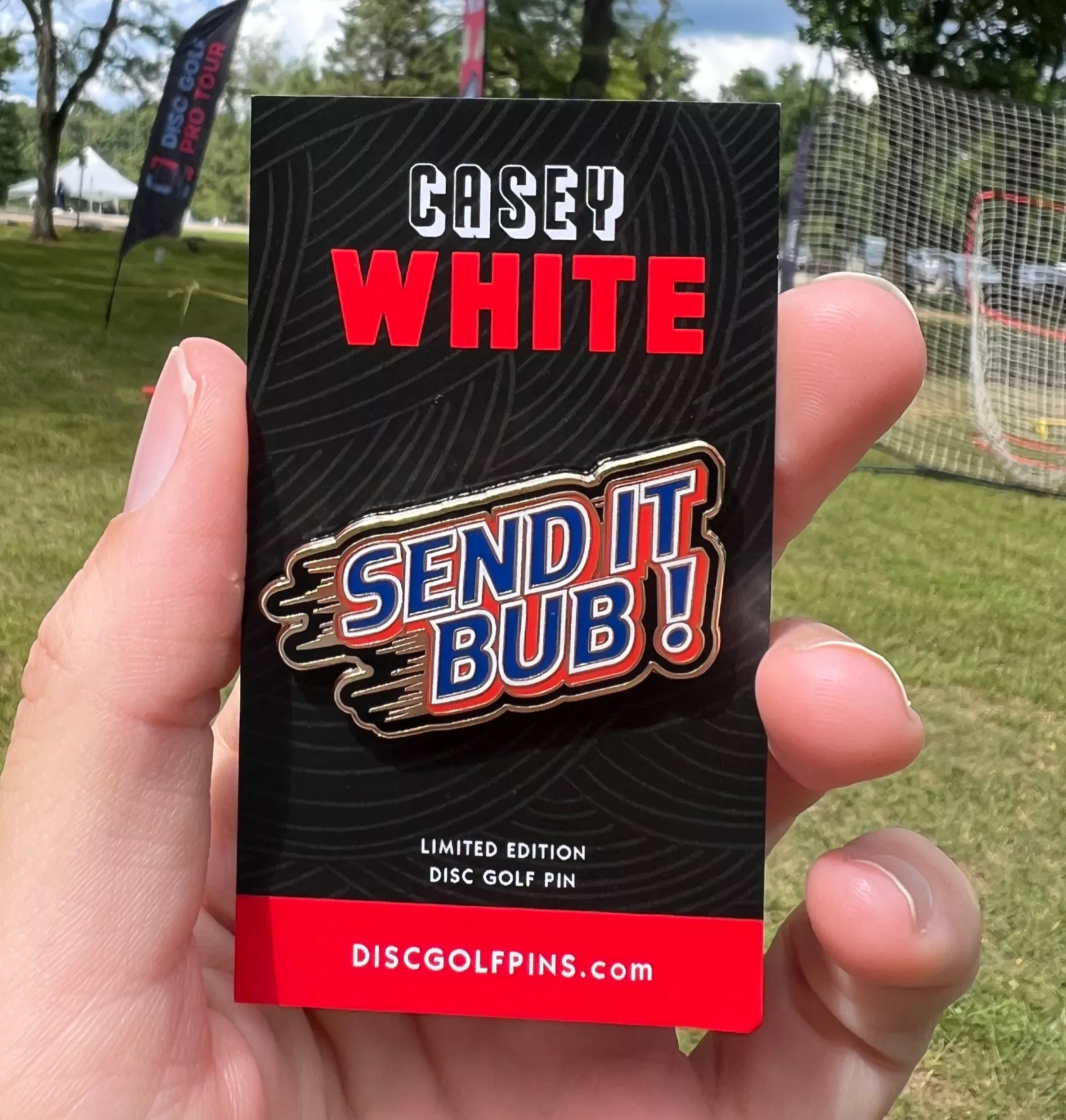 Casey White Send It Bub Disc Golf Pin™