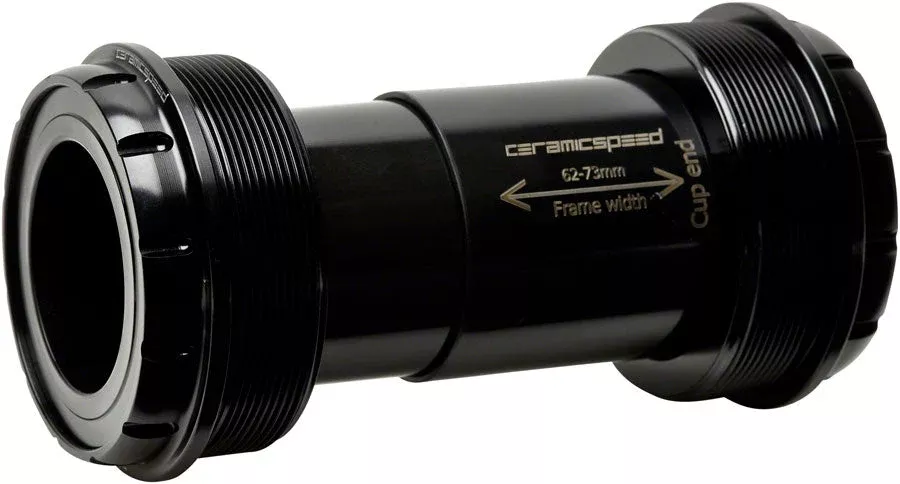 CeramicSpeed T47/73 Bottom Bracket - Shimano MTB Coated Races Black