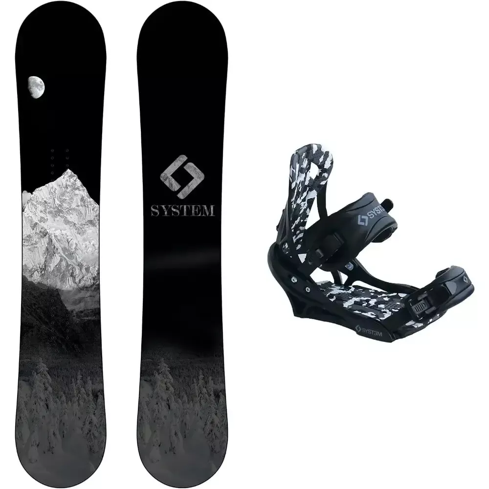 Complete MTN Men's Snowboard Package with System APX Bindings