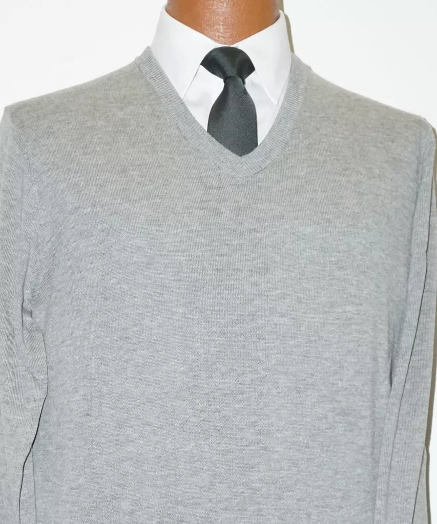 Cotton blend Long Sleeve Silver Heather Sweater