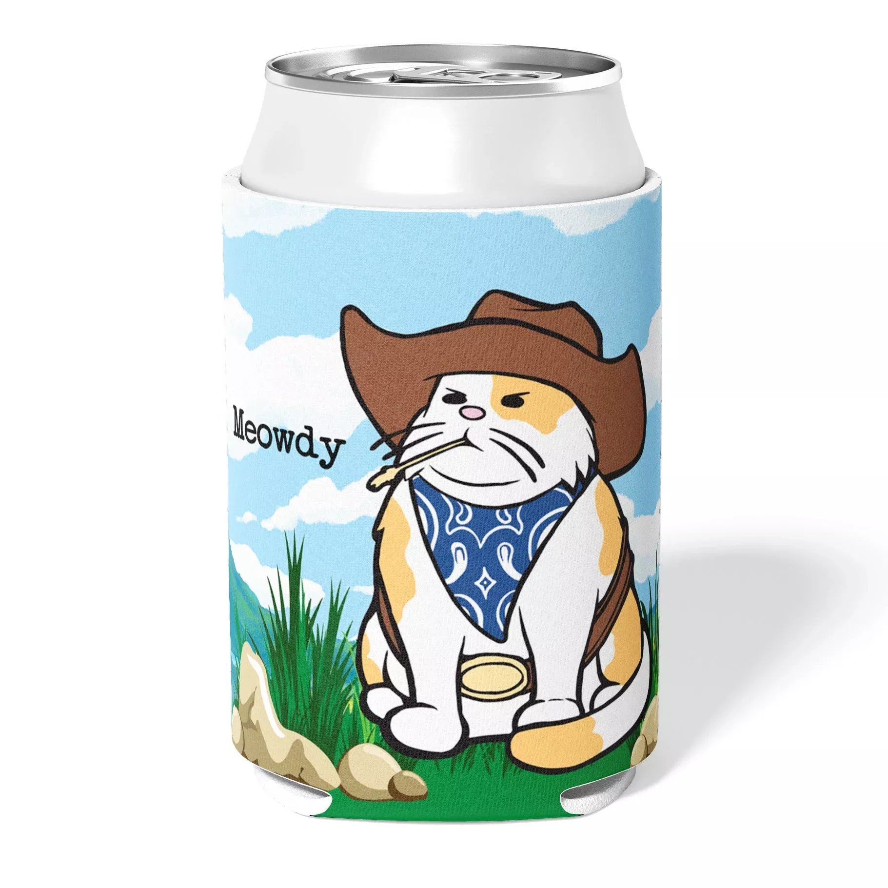 Cowboy Cat Can Cooler