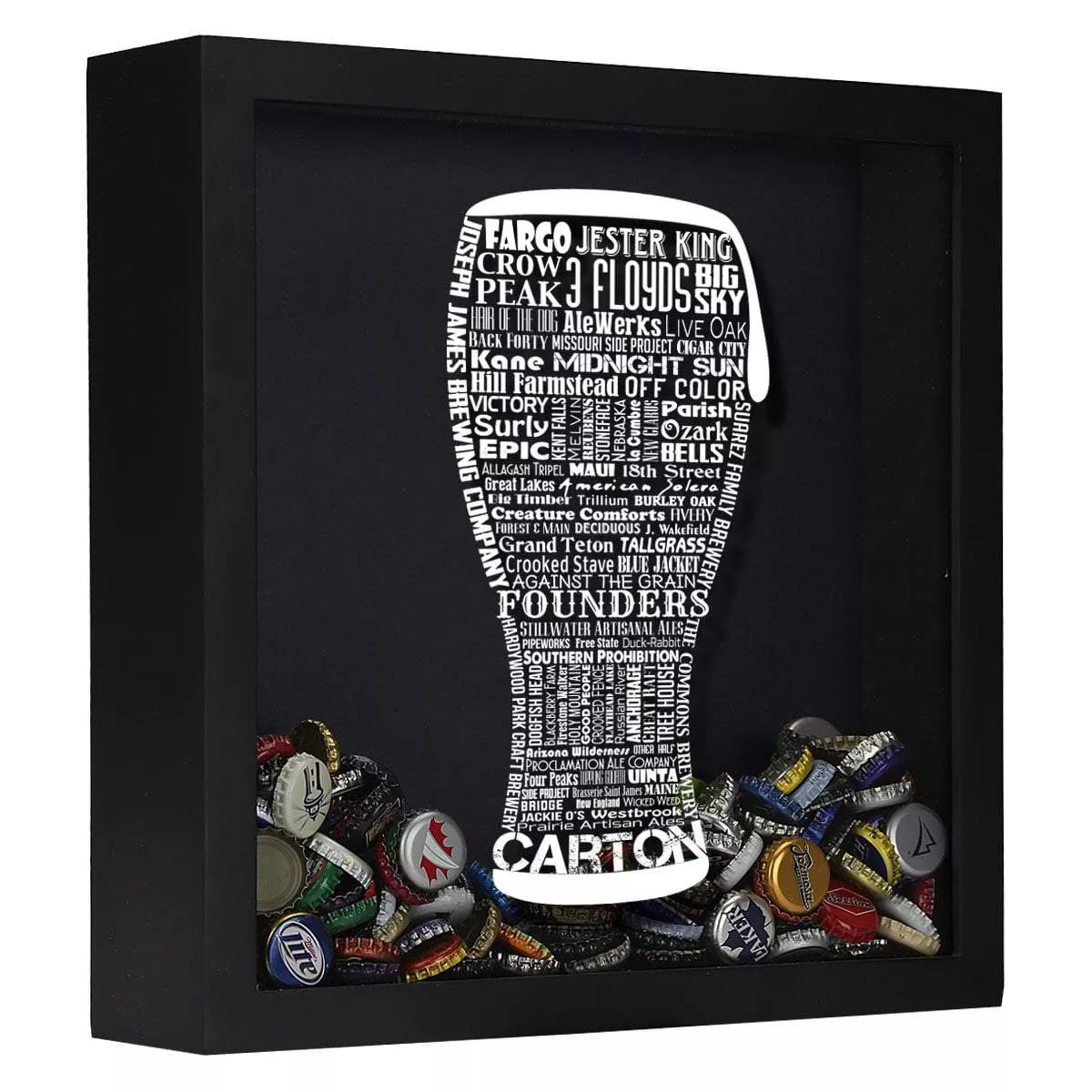 Craft Beer Typography Shadow Box