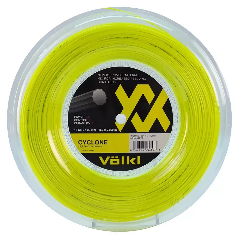 Cyclone 16G Neon Yellow Tennis String Reel