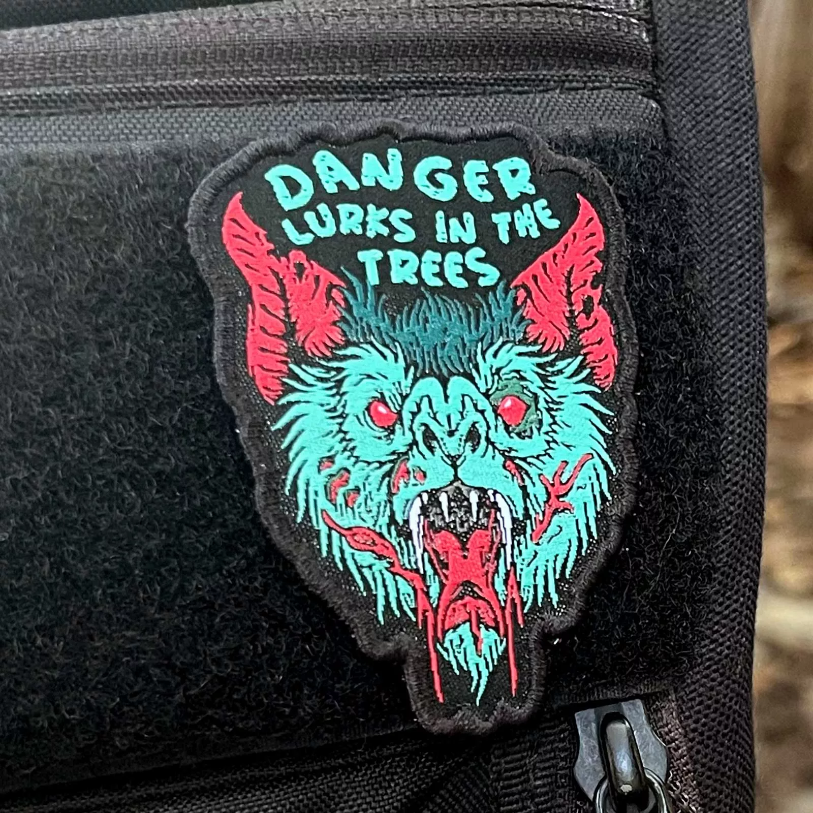Danger Lurks In The Trees Disc Golf Patches