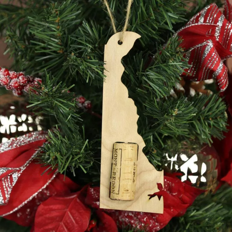 Delaware Wine Cork Holder Ornaments
